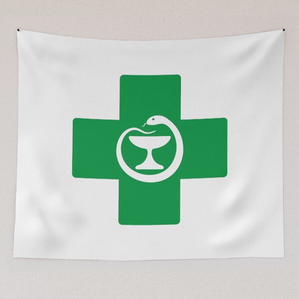 Item preview, Pharmacy Cross Snake Medical Symbol designed and sold by VectorForge Studio.