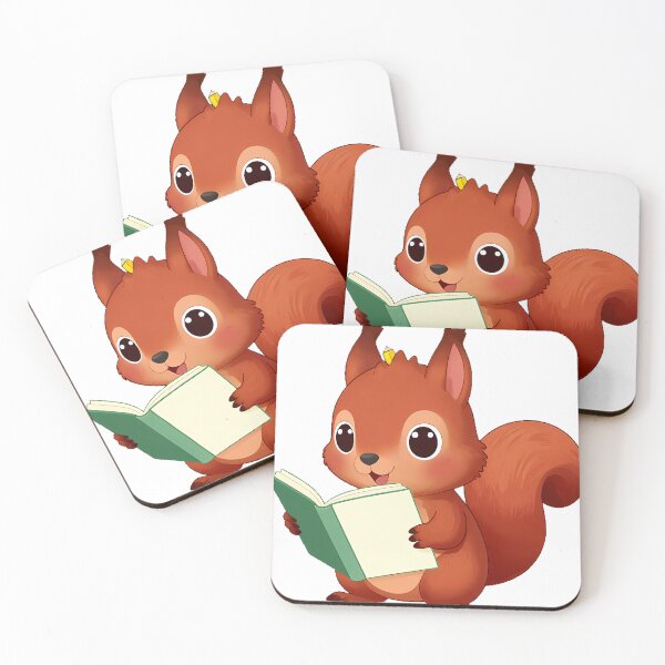 Item preview, Squirrel with Open Notebook designed and sold by pumsquare.