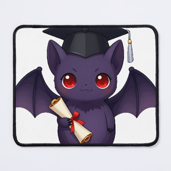 Item preview, Bat with Tiny Graduation Cap designed and sold by IllumeInk.