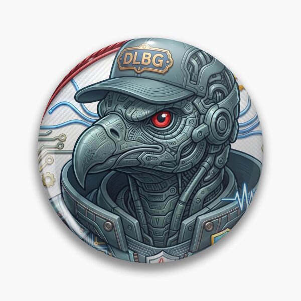 Item preview, Cybernetic Eagle Badge – Techno Beast by DLBG designed and sold by DLBG-STORE.