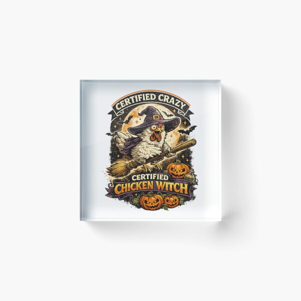 Item preview, Certified Chicken Witch – Funny Halloween Chicken Shirt | Spooky Farm Animal Design designed and sold by AydenWorld.
