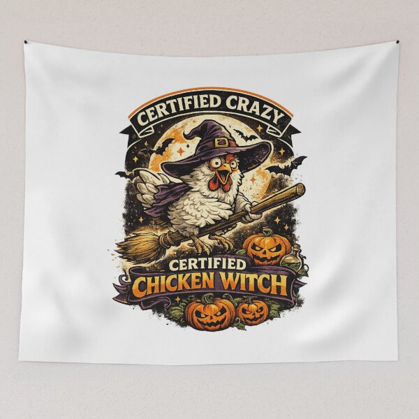 Item preview, Certified Chicken Witch – Funny Halloween Chicken Shirt | Spooky Farm Animal Design designed and sold by Ayden World.