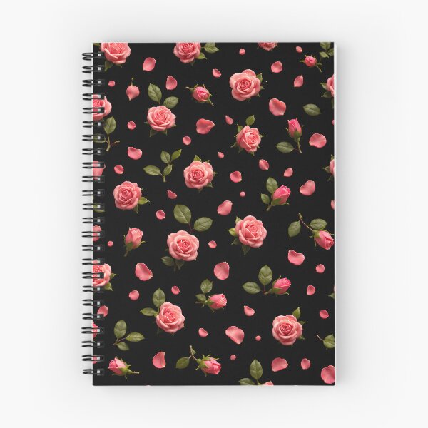 Item preview, Elegant Pink Roses and Petals Pattern designed and sold by loukaidigitals.