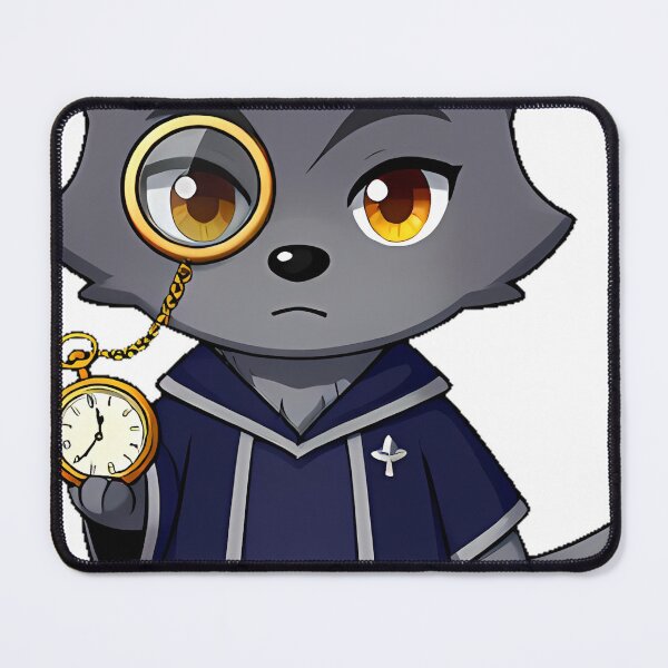 Item preview, Wolf Scholar with Golden Monocle designed and sold by IllumeInk.