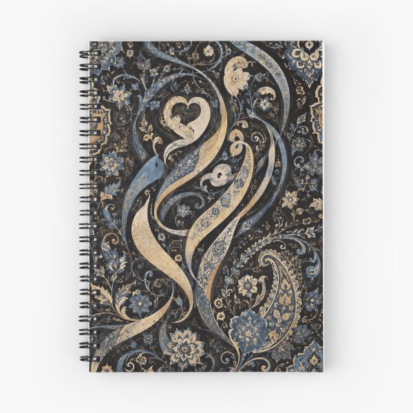 Item preview, Islamic Calligraphy Art – Persian Blue Gold Floral Pattern – Luxury Oriental Wall Decor designed and sold by @SHINTOSARTSTORE.