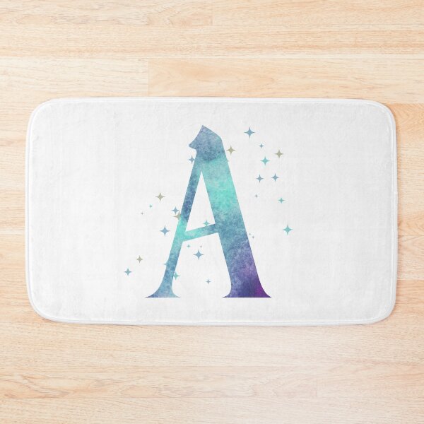 Item preview, Letter A Monogram watercolor galaxy designed and sold by iRenza.