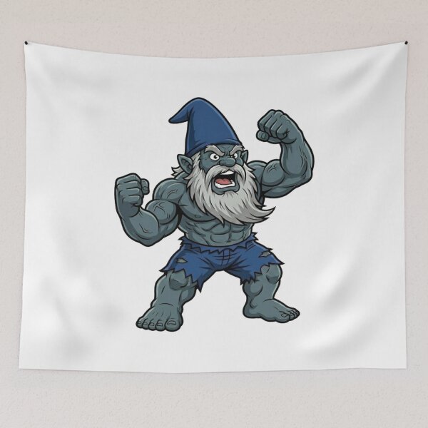 Item preview, Smashing Grey Hulk Garden Gnome designed and sold by Bad-Decisions-Designs.