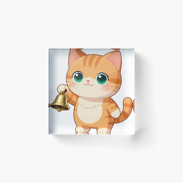 Item preview, Cat with Brass School Bell designed and sold by pumsquare.