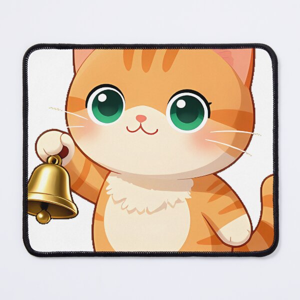 Item preview, Cat with Brass School Bell designed and sold by pumsquare.