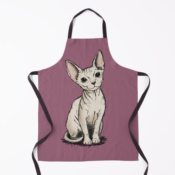 Item preview, Big-Eared Sphyinx Cat — Hand Drawn Colored Ink designed and sold by designxtravel.