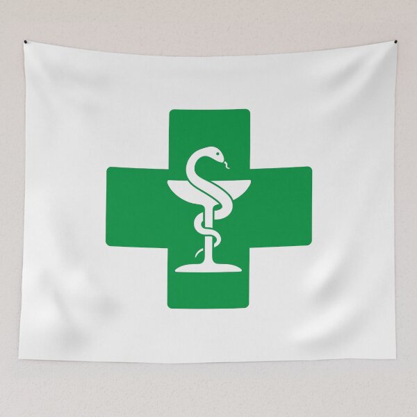 Item preview, Pharmacy Cross Snake Medical Symbol designed and sold by VectorForge Studio.