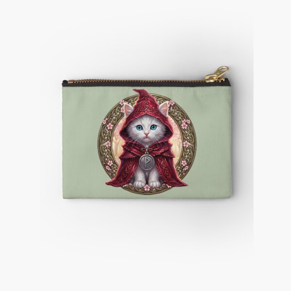 Item preview, Vernal Light Herald - Celtic Folklore White Cat in Spring - Petal Mist Edition designed and sold by Englandbear.