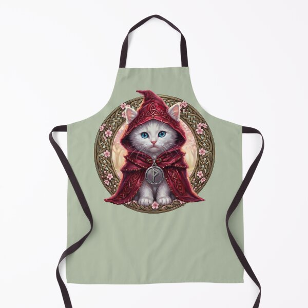 Item preview, Vernal Light Herald - Celtic Folklore White Cat in Spring - Petal Mist Edition designed and sold by Englandbear.