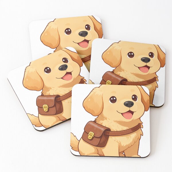Item preview, Golden Retriever Pup with Satchel Bag designed and sold by pumsquare.