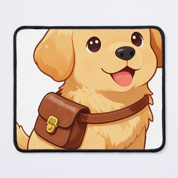 Item preview, Golden Retriever Pup with Satchel Bag designed and sold by pumsquare.