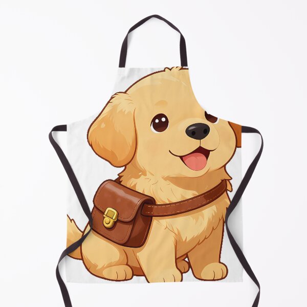 Item preview, Golden Retriever Pup with Satchel Bag designed and sold by pumsquare.