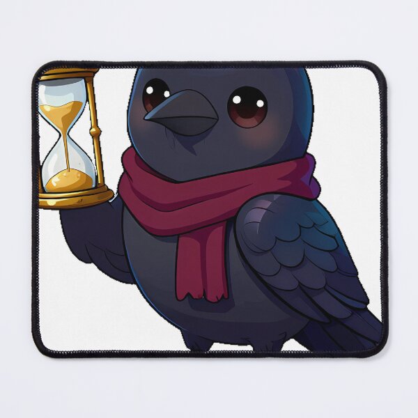 Item preview, Raven with Golden Hourglass designed and sold by IllumeInk.