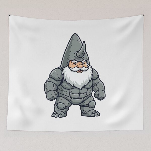 Item preview, Furious Rhino Garden Gnome designed and sold by Bad-Decisions-Designs.