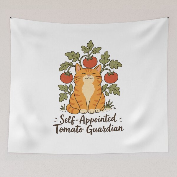 Item preview, Self-Appointed Tomato Guardian Shirt, Cute Cat Garden T-Shirt, Funny Tomato Lover Gift Tee, Whimsical Gardener Animal Shirt designed and sold by TshirtsLabs.