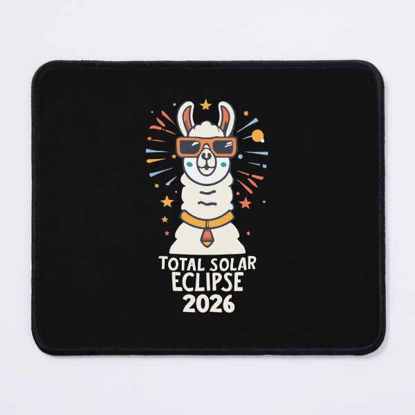 Item preview, 2026 Total Solar Eclipse with a Cool Llama – Funny Astronomy Design designed and sold by EmeraldeaArt.