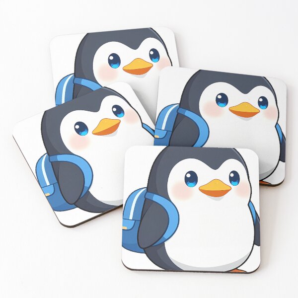 Item preview, Penguin with Blue Backpack designed and sold by pumsquare.