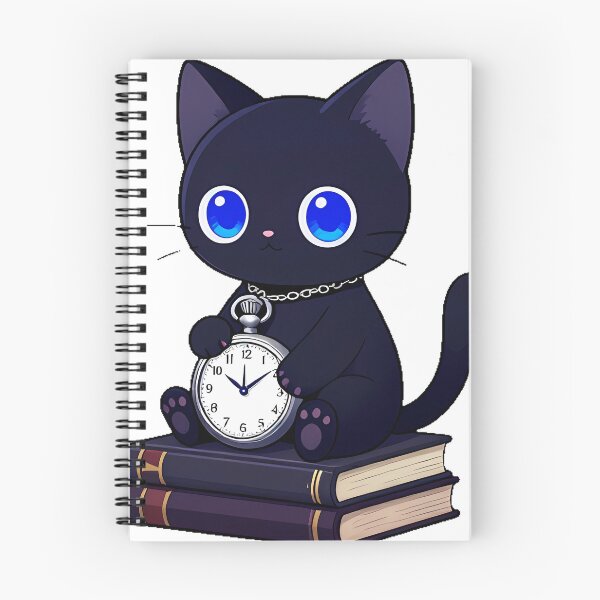 Item preview, Black Cat with Silver Pocket Watch designed and sold by IllumeInk.