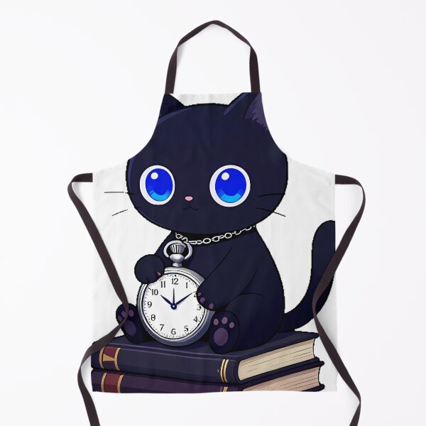 Item preview, Black Cat with Silver Pocket Watch designed and sold by IllumeInk.
