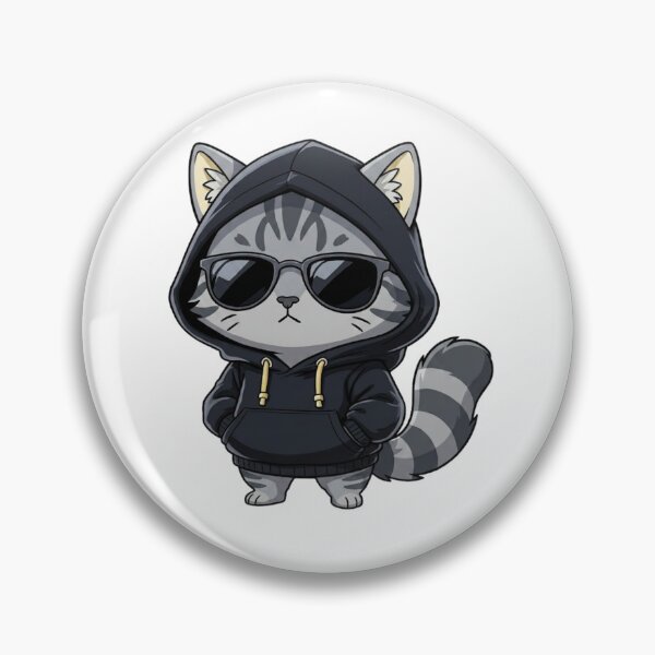 Item preview, Cool Cat Black Hoodie Sunglasses Streetwear designed and sold by WelLarsDigitals.
