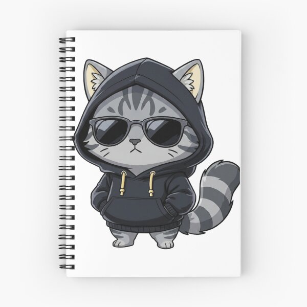 Item preview, Cool Cat Black Hoodie Sunglasses Streetwear designed and sold by WelLarsDigitals.