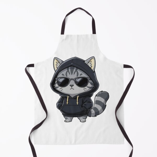 Item preview, Cool Cat Black Hoodie Sunglasses Streetwear designed and sold by WelLarsDigitals.