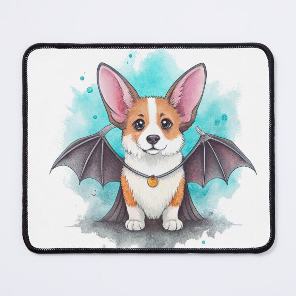 Item preview, Cute Bat Corgi Vampire Dog Halloween Wings Art designed and sold by iPrintPaws.
