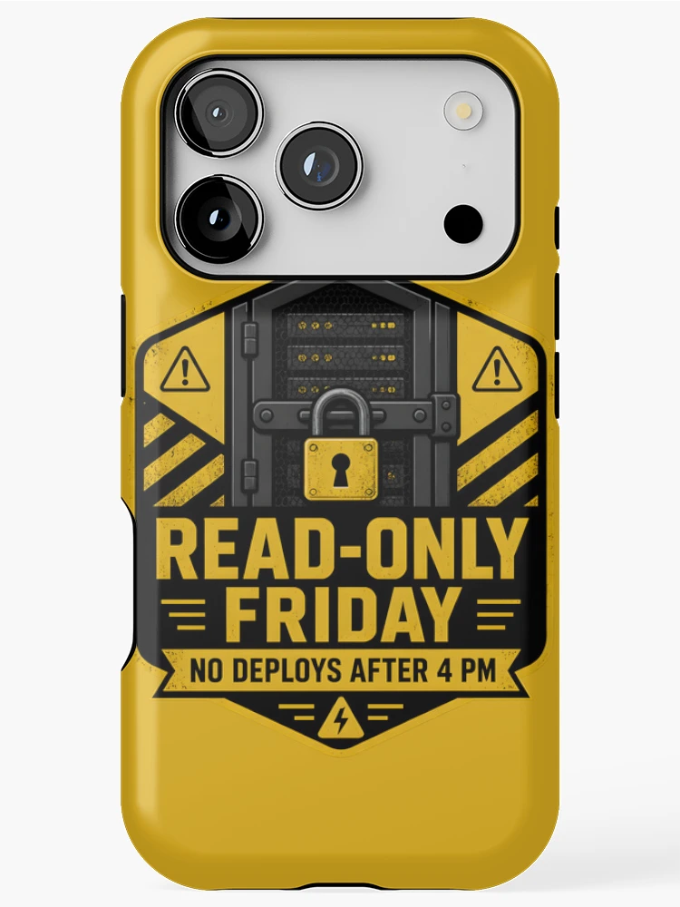 Thumbnail 1 of 4, iPhone Case, Read Only Friday No Friday Deploys Sysadmin DevOps designed and sold by ThirdShiftLab.