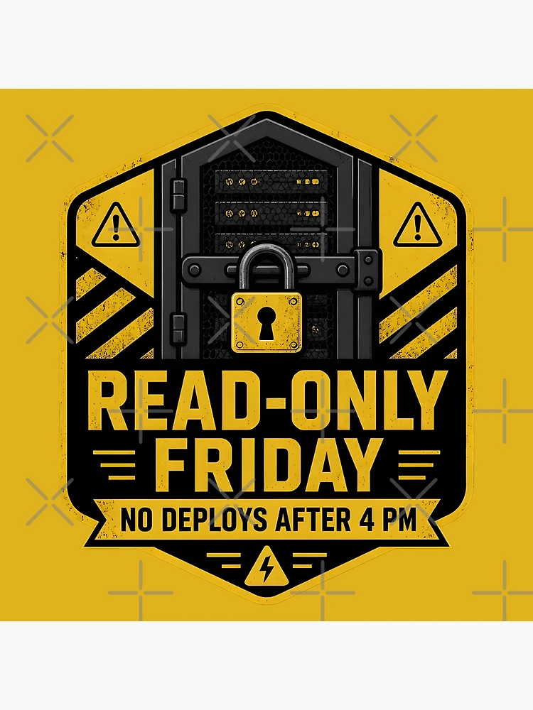 Thumbnail 3 of 3, Poster, Read Only Friday No Friday Deploys Sysadmin DevOps designed and sold by ThirdShiftLab.