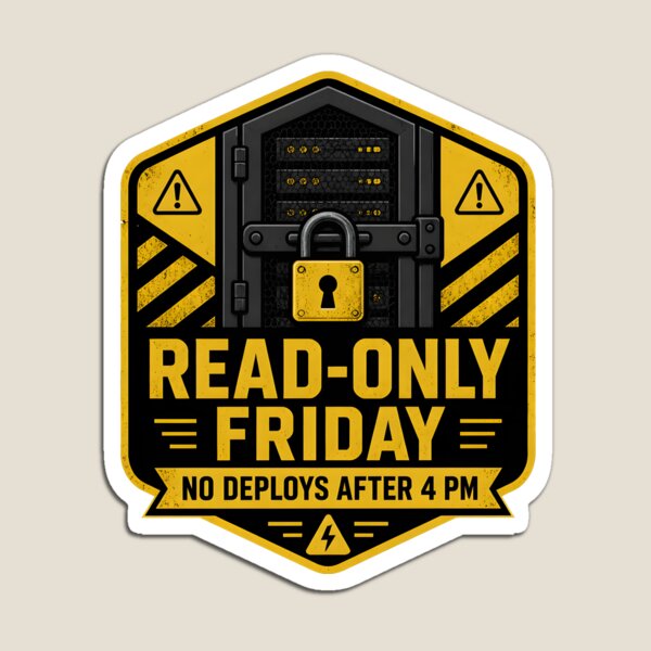 Item preview, Read Only Friday No Friday Deploys Sysadmin DevOps designed and sold by ThirdShiftLab.