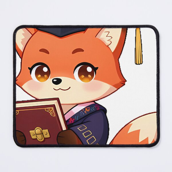 Item preview, Fox with Mortarboard and Leather Tome designed and sold by IllumeInk.