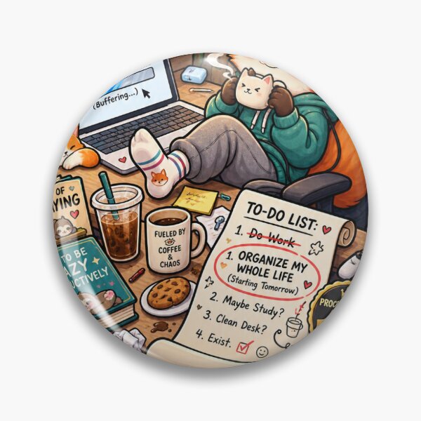 Item preview, I’m Not Lazy I’m Just Strategically Delaying My Success - Funny Productive Procrastinator Sticker designed and sold by Saniyamirza07.