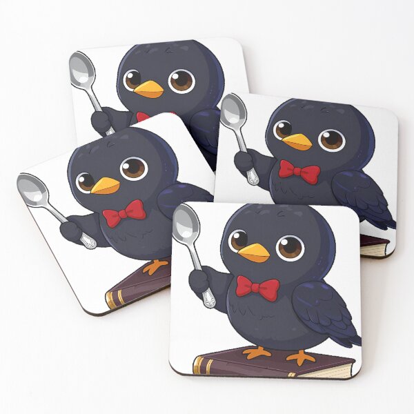 Item preview, Blackbird Scholar with Silver Spoon designed and sold by IllumeInk.