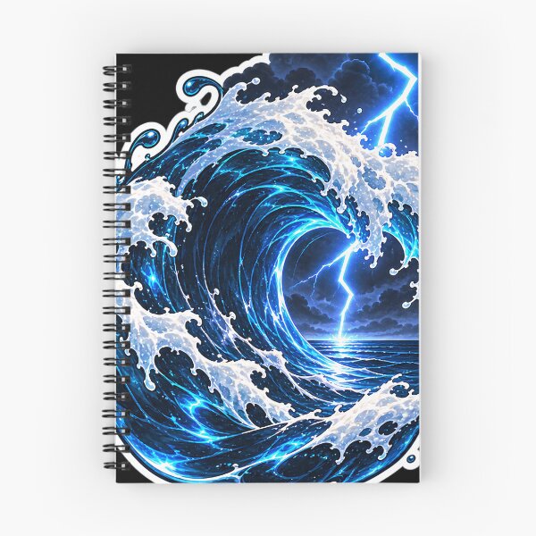 Item preview, Electric Wave with Lightning – Ocean Storm designed and sold by teamzeta.