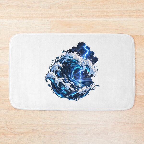 Item preview, Electric Wave with Lightning – Ocean Storm designed and sold by teamzeta.