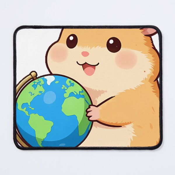 Item preview, Hamster with Small Blue Globe designed and sold by pumsquare.