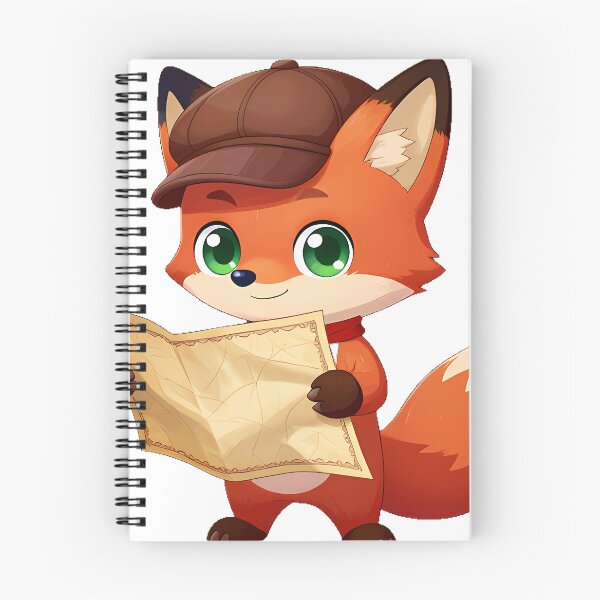 Item preview, Fox with Antique Rolled Map designed and sold by IllumeInk.
