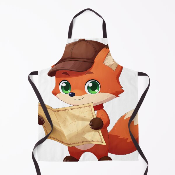 Item preview, Fox with Antique Rolled Map designed and sold by IllumeInk.