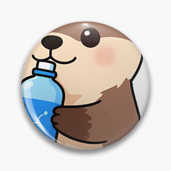 Item preview, Otter with Blue Water Bottle designed and sold by pumsquare.