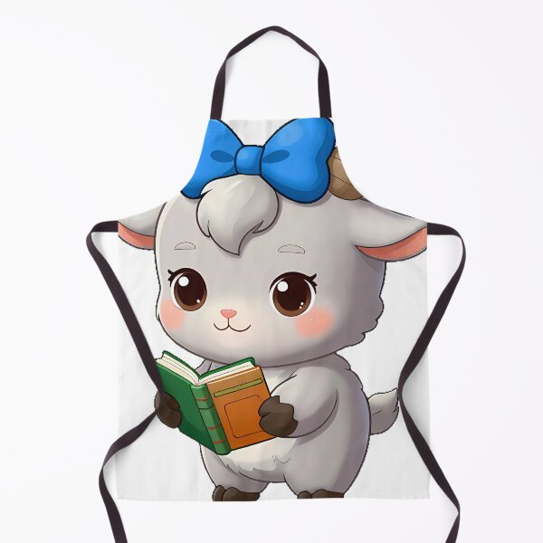 Item preview, Baby Goat with Blue Bow and Tiny Books designed and sold by pumsquare.
