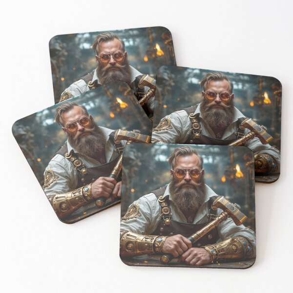 Item preview, The Master of the Forge - Steampunk Portrait designed and sold by Bibi Design.