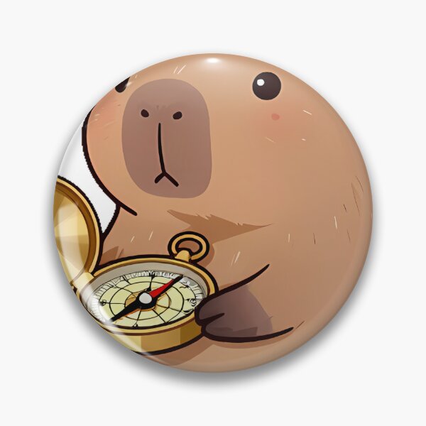 Item preview, Capybara with Brass Compass designed and sold by pumsquare.