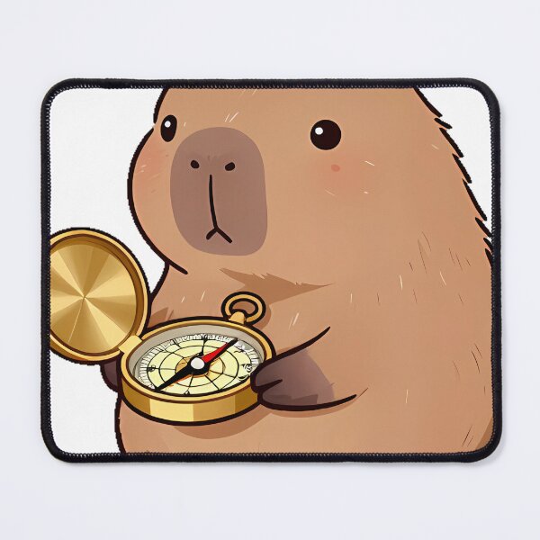 Item preview, Capybara with Brass Compass designed and sold by pumsquare.