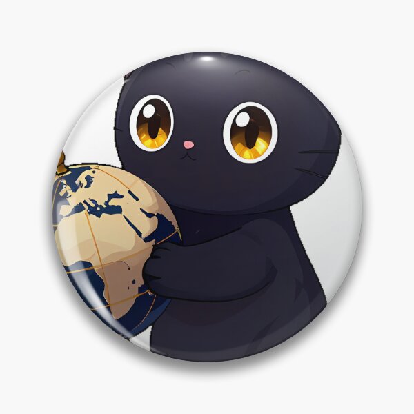 Item preview, Black Cat with Small Antique Globe designed and sold by IllumeInk.