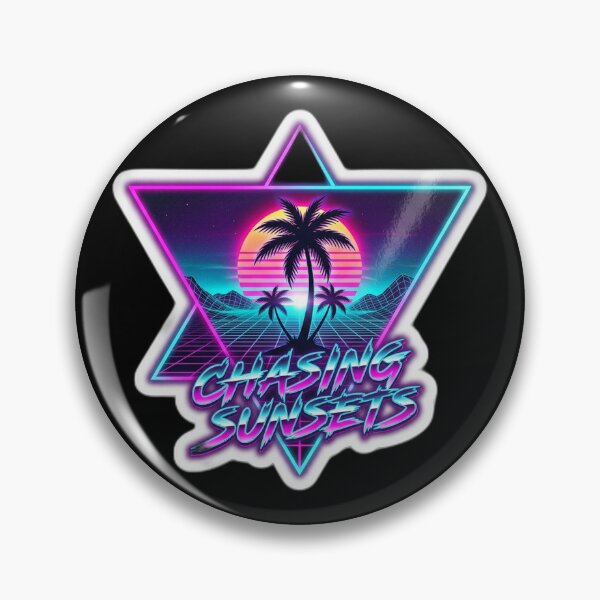Item preview, Chasing Sunsets 80s Retro Synthwave Neon Design designed and sold by EmrYldrn.