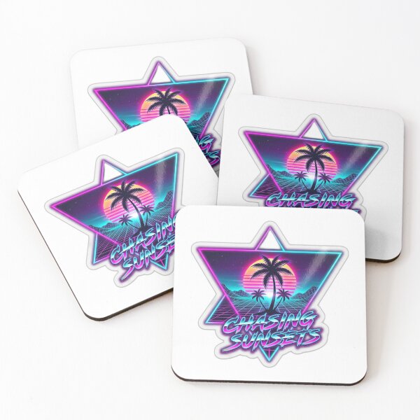 Item preview, Chasing Sunsets 80s Retro Synthwave Neon Design designed and sold by EmrYldrn.